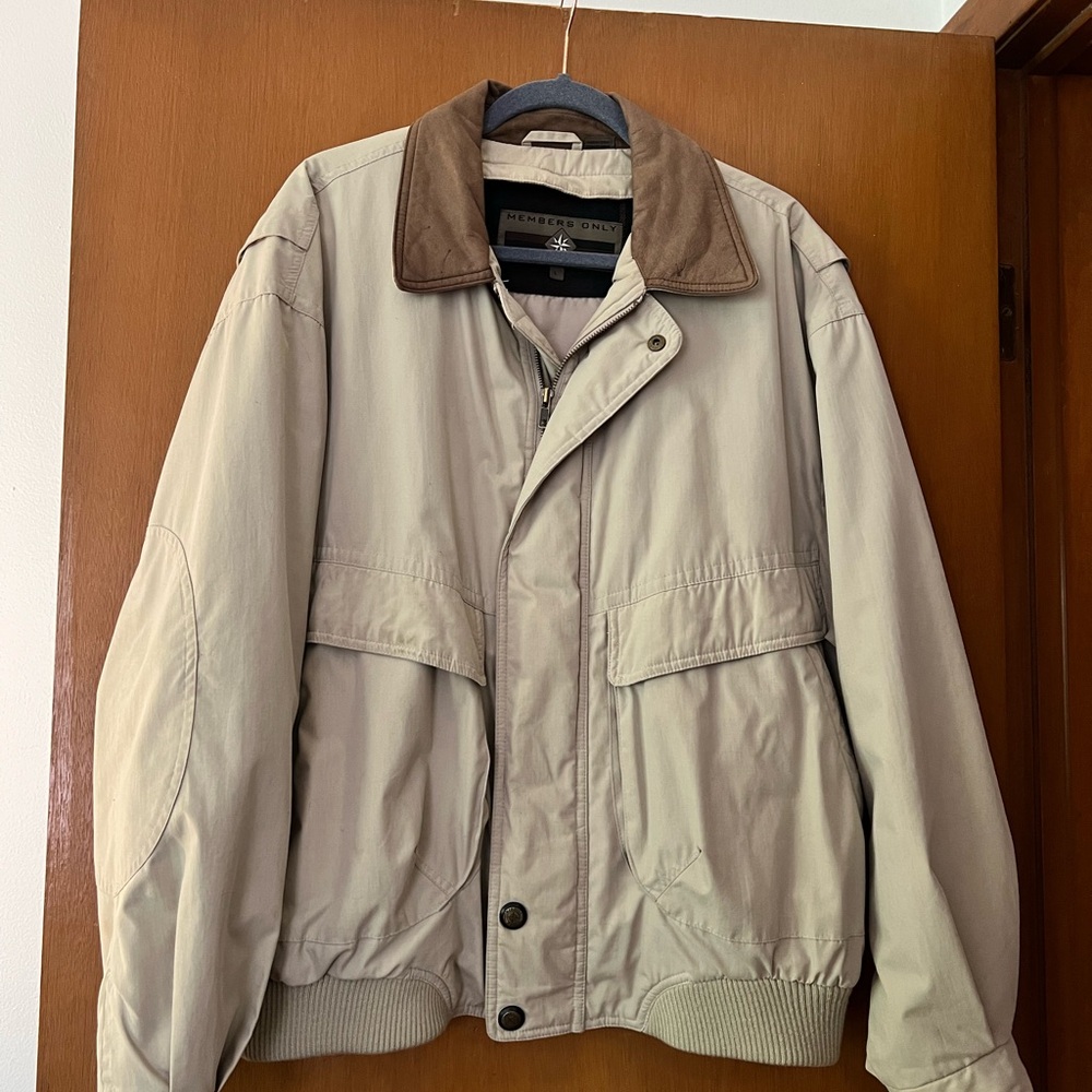 Vintage Members Only Beige Men's Jacket